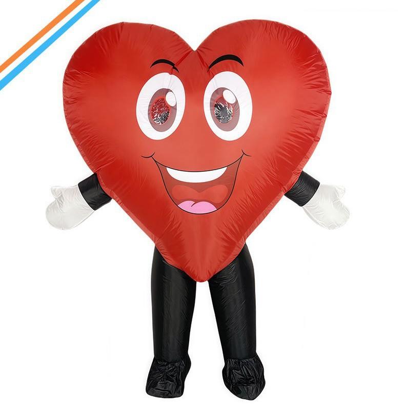 聚会派对表白道具气氛表演搞怪情人节舞台装扮人偶服装爱心充气服