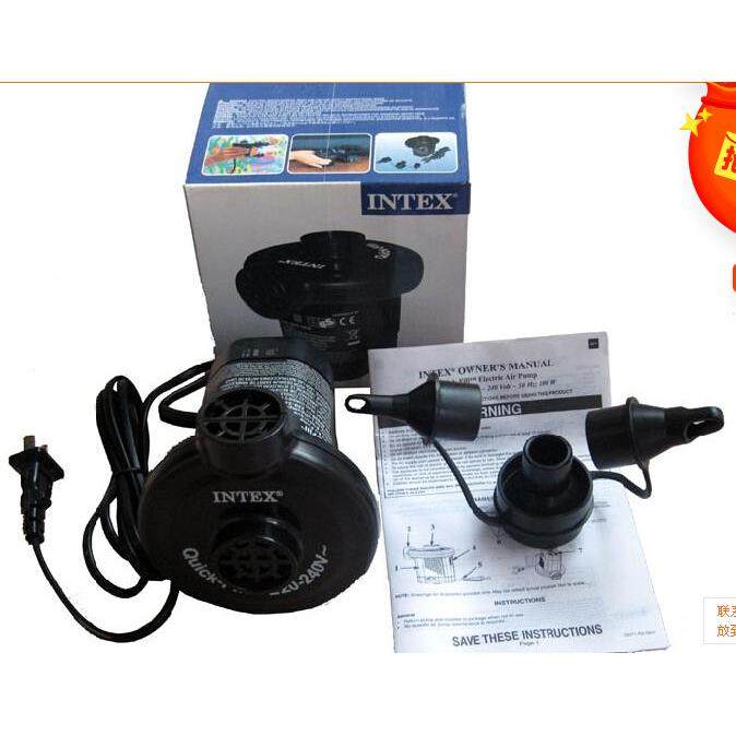 INTEX66620 快速充气泵220v 电泵可配3个不同的气嘴