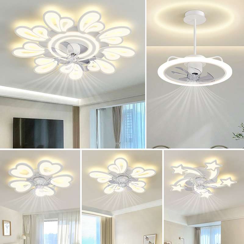 欧式全屋套餐led灯具创意花瓣吸顶灯大厅主灯卧室灯吊扇灯客厅风