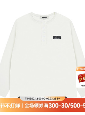 QUARTER IN NIGHT 2025年秋季新款纽扣半开衫长袖T恤