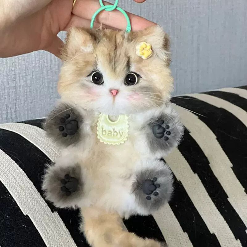 小猫挂件材料包手工自制成品可爱猫咪挂件钥匙扣包包挂饰