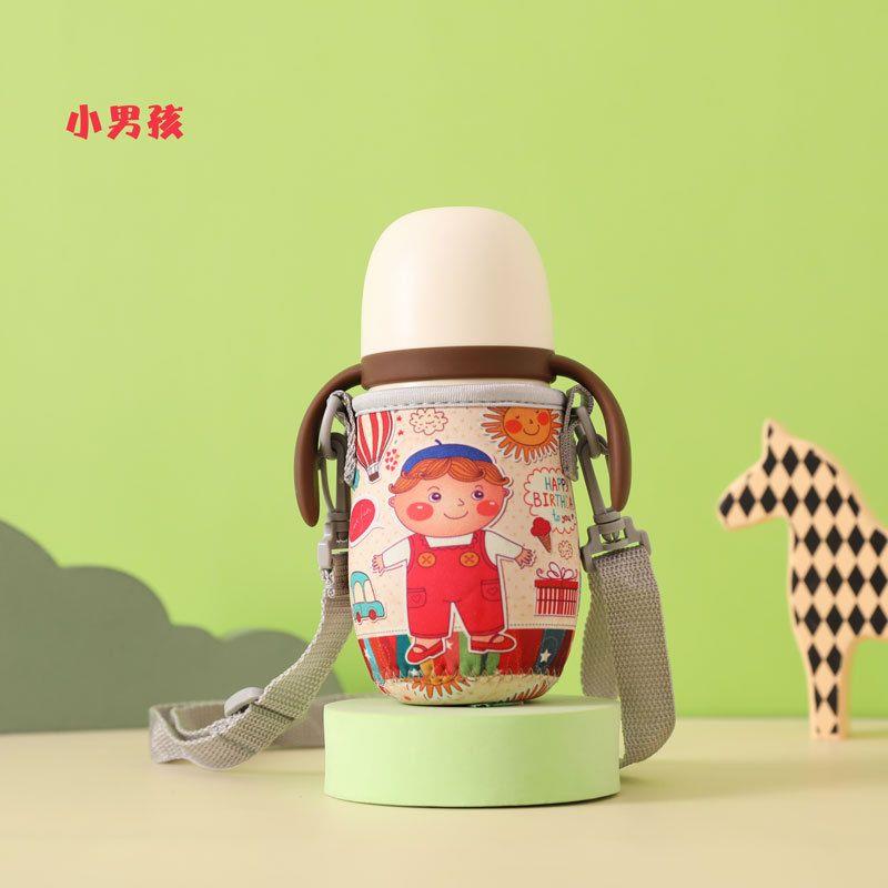 儿童学饮杯杯套 世喜婴幼儿保温杯专用斜跨杯套 防摔保护套图片