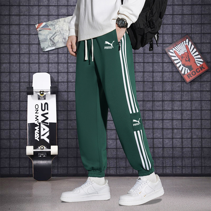 奥特莱斯2025年夏季纯棉运动裤子男士中学生束脚休闲裤卫裤女长裤