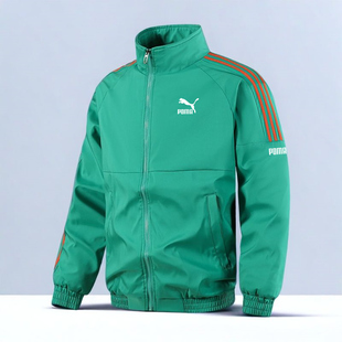 奥特莱斯2025秋季立领冲锋衣外套男女三条杠休闲加绒夹克运动棉服