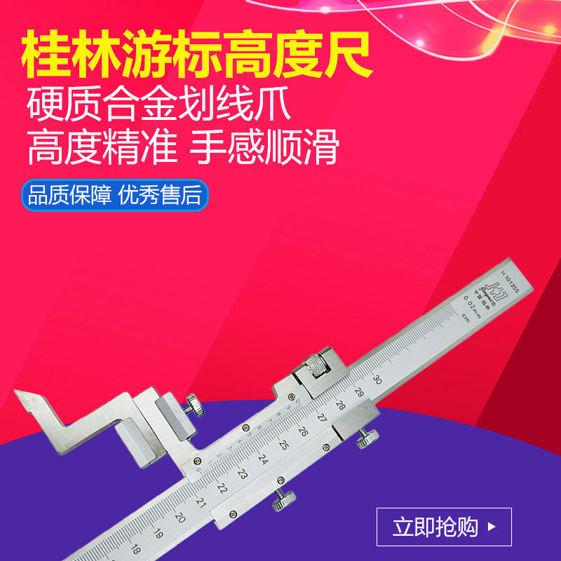 桂林高度尺0-200-300-500-600mm津广精密高度游标卡尺0.02mm