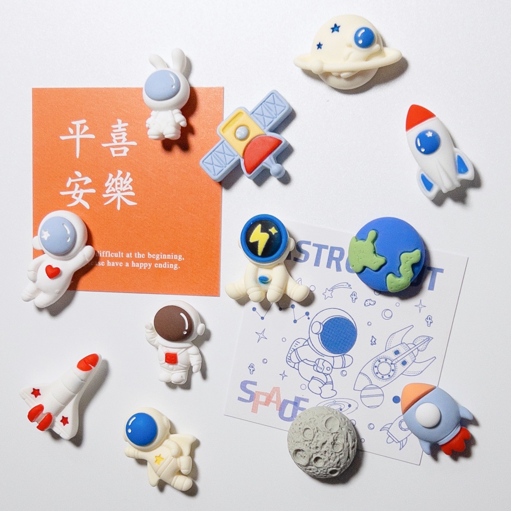 太空人磁吸贴可爱强力磁性贴创意3d立体小巧装饰情侣冰箱装饰贴
