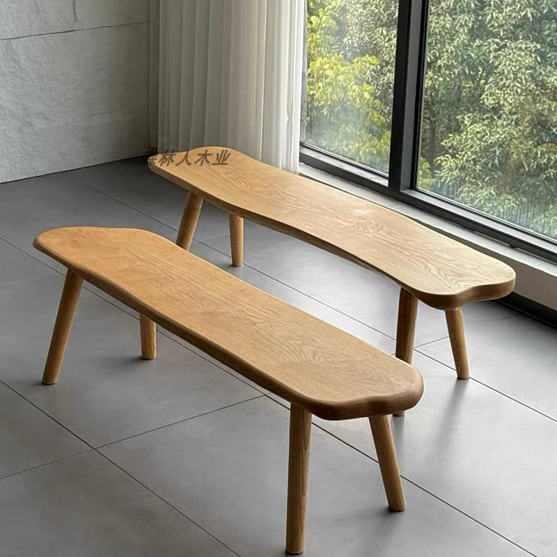 白蜡木长条凳家用实木客厅餐椅卧室床尾凳换鞋凳民宿装饰长板凳子