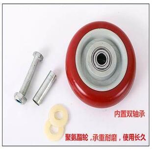 4寸寸小3万向轮轮子轮子重型刹车转向轮脚轮丝杆板车手推车5寸轮