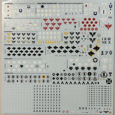 战锤40k 水贴 贴纸 GW 正品 星际战士 极限 帝拳 利维坦 各战团