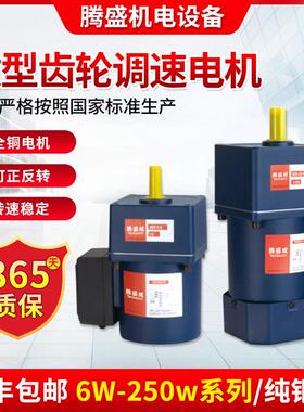 调速马达变频器120W220V可调变速减速机小型马达交流齿轮三相定速