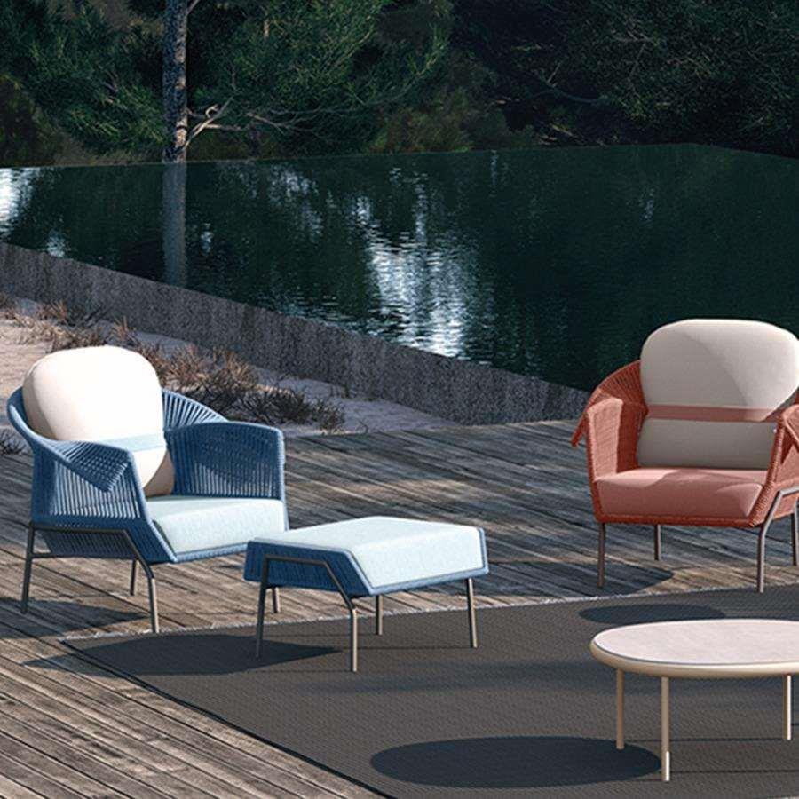 户外藤编沙发单人藤椅组合桌椅北欧阳台酒店民宿庭院花园茶几躺床