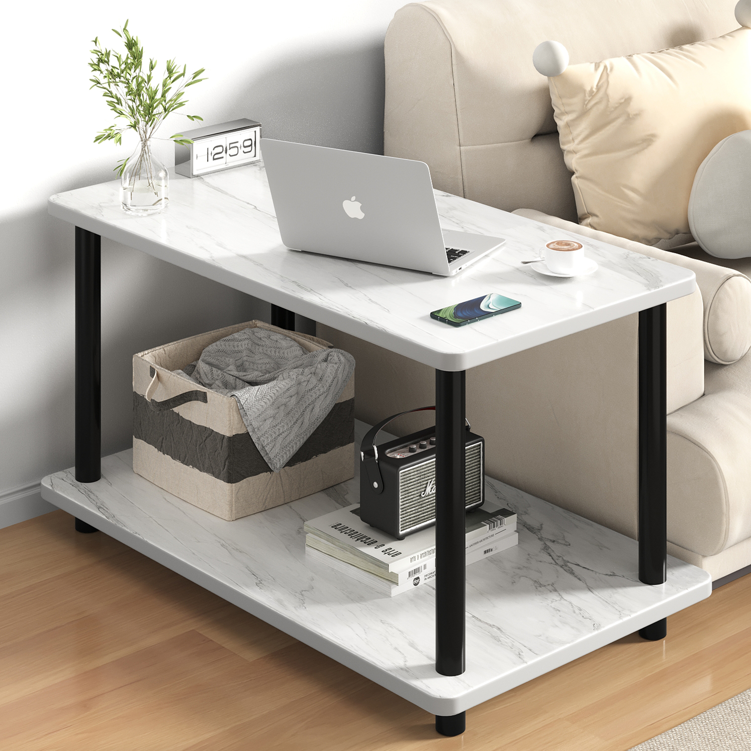 沙发边柜侧边柜小桌子边几置物架小户型客厅家用床头边桌茶几方桌