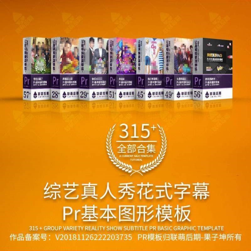 模板预设坤卡通动画素材vluog联萌果子后期字幕pr花字综艺搞笑插