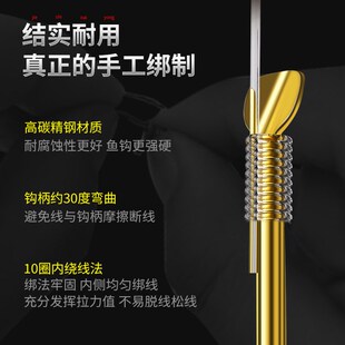 40付金海夕子线双钩成品海汐鱼钩正品绑好鲫鱼勾钩子带线孑线双钓