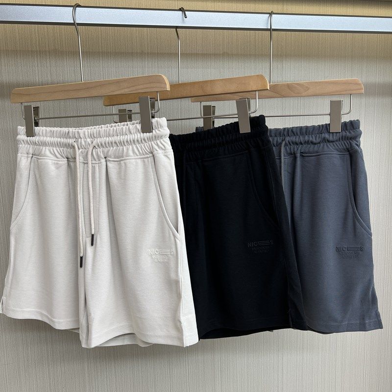 基础百搭!居家运动都可!夏季男休闲刺绣松紧腰薄款透气四分短裤,男装,休闲裤,淘宝优惠券,粉丝福利购,淘宝优惠卷