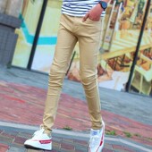 卡其色显瘦小脚铅笔长裤 春夏季 男百搭韩版 潮流修身 男士 休闲牛仔裤