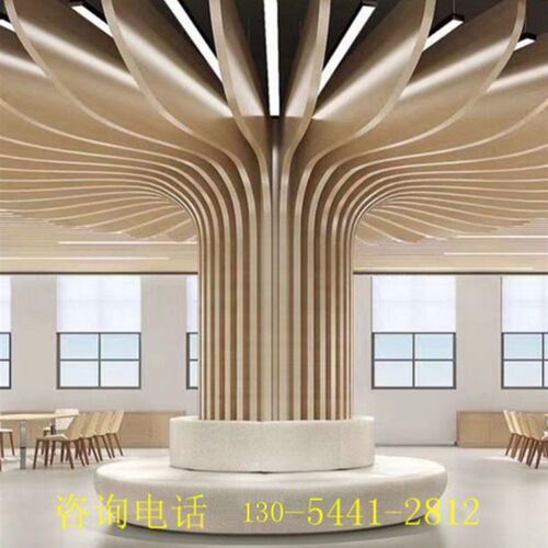 定制铝方通方管拉弯造型背景墙室内外波浪型弧形吊顶天花装饰铝管