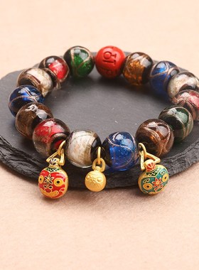 香灰琉璃手串古法吞金兽手链中国风降魔杵香灰手串