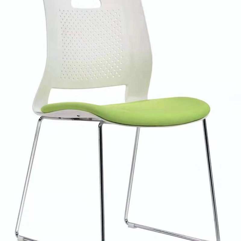 时尚透气简约网布椅人体工学舒适办公椅可堆叠无扶手会议培训椅