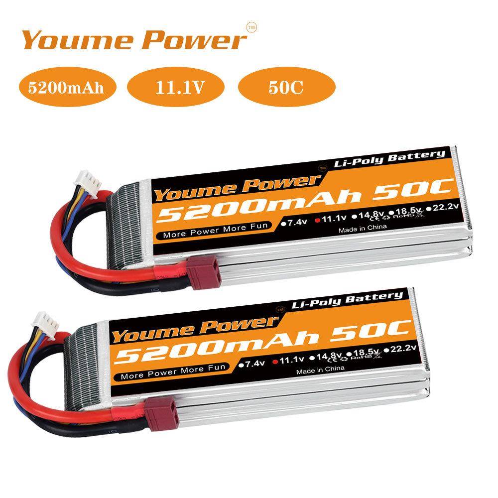 新品Youme航模电池5200mah7.4v11.1v14.8v18.5v22.2v遥控车船四轴
