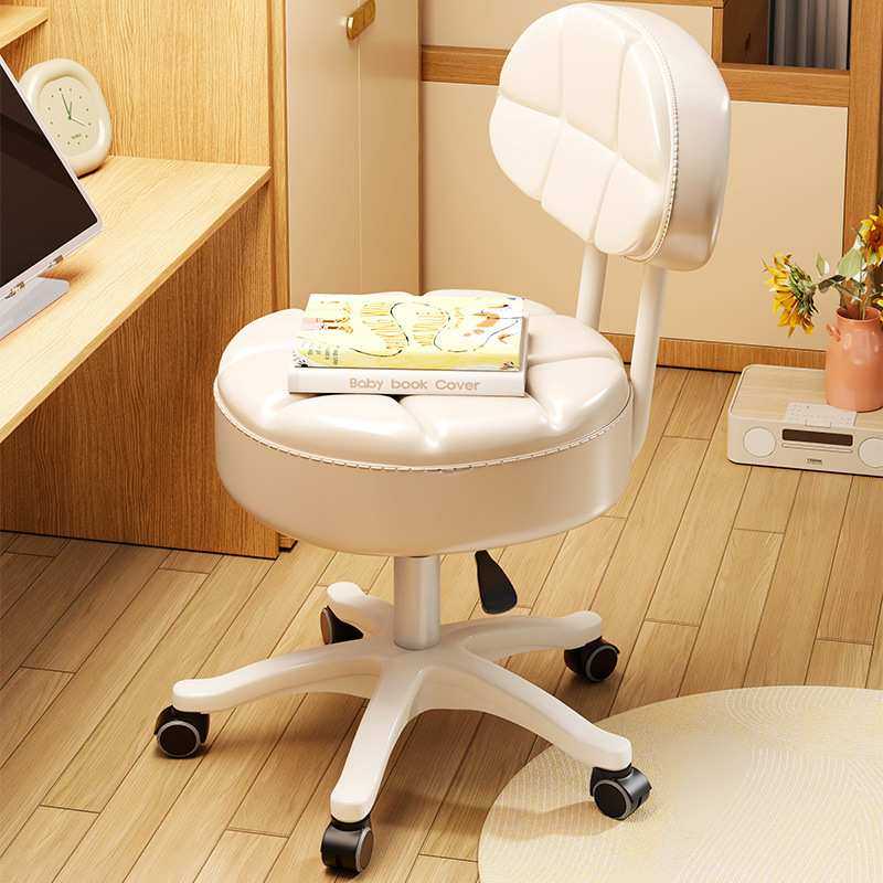 化妆凳家用女生卧室轻奢高级感梳妆台椅子网红高颜值美甲靠背凳子