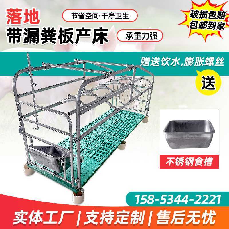 落地式母猪产床不锈钢槽产保两用单体母猪带漏粪板简易单体产床
