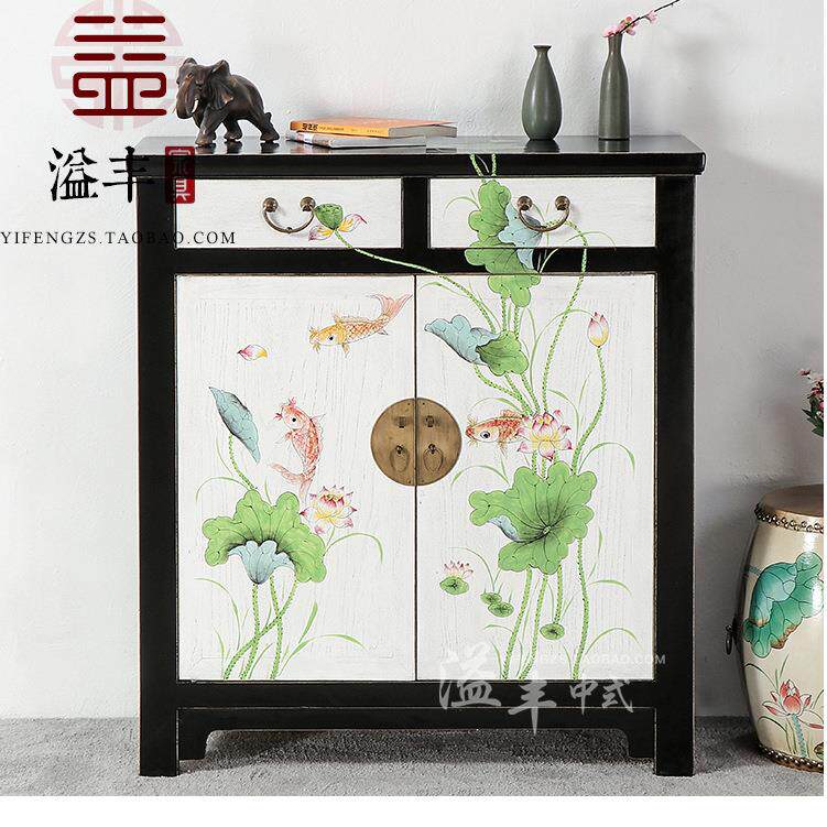 现代简约手绘鞋柜全卯榫门厅阳台其它元器件