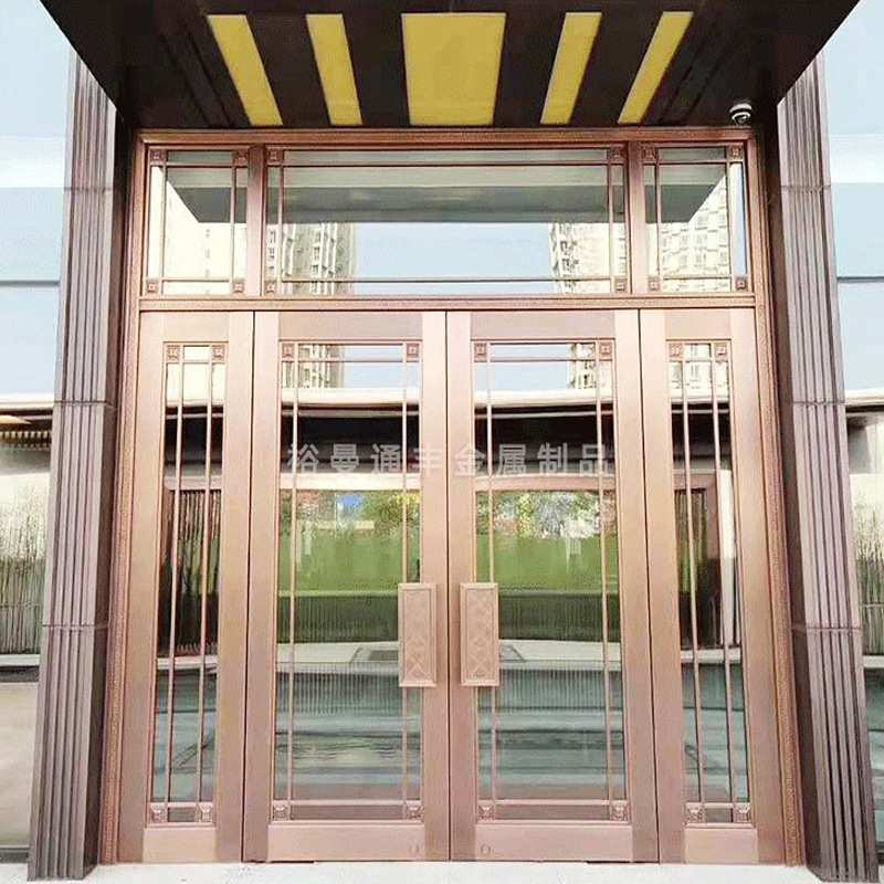售楼处门头装修效果图 酒店售楼部装饰不锈钢大门风格设计效果图