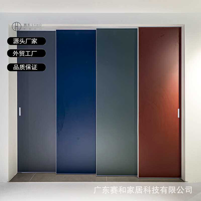 铝木吊趟门厨房卫生间推拉门会议室书房衣帽间无地轨移门厂家定制