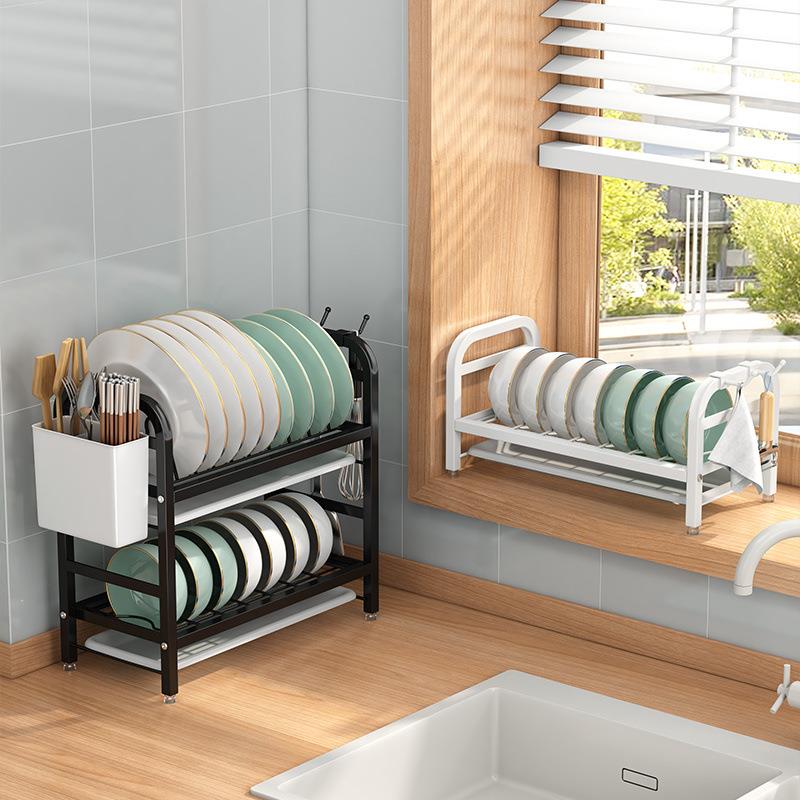 窗台窄款碗碟碗盘厨房置物架小型尺寸家用小空间碗柜收纳沥水碗架