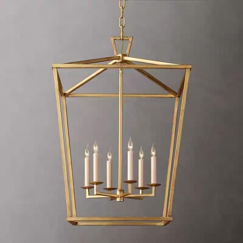 美式rh简约铁艺蜡烛吊灯餐厅客厅过道服装店卧室连锁酒店民宿灯具