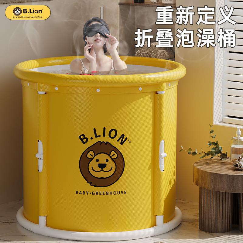 一键折叠免安装成人泡澡桶家用儿童洗澡桶一秒速开大人全身沐浴桶