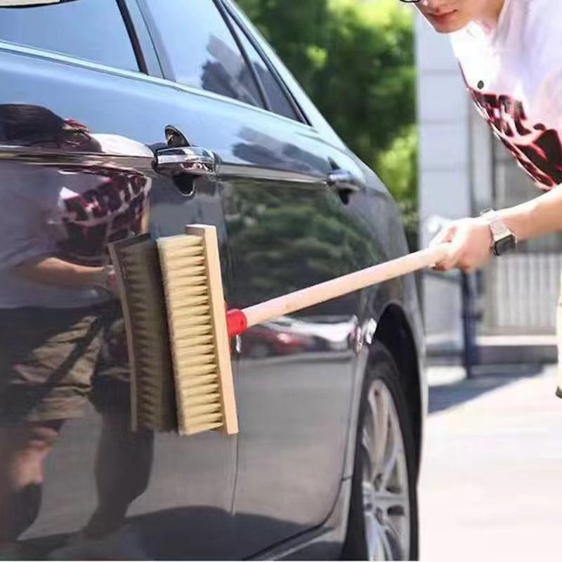 ll多功能软毛洗车刷仿猪鬃刷汽车除尘漆面加长木柄清洁
