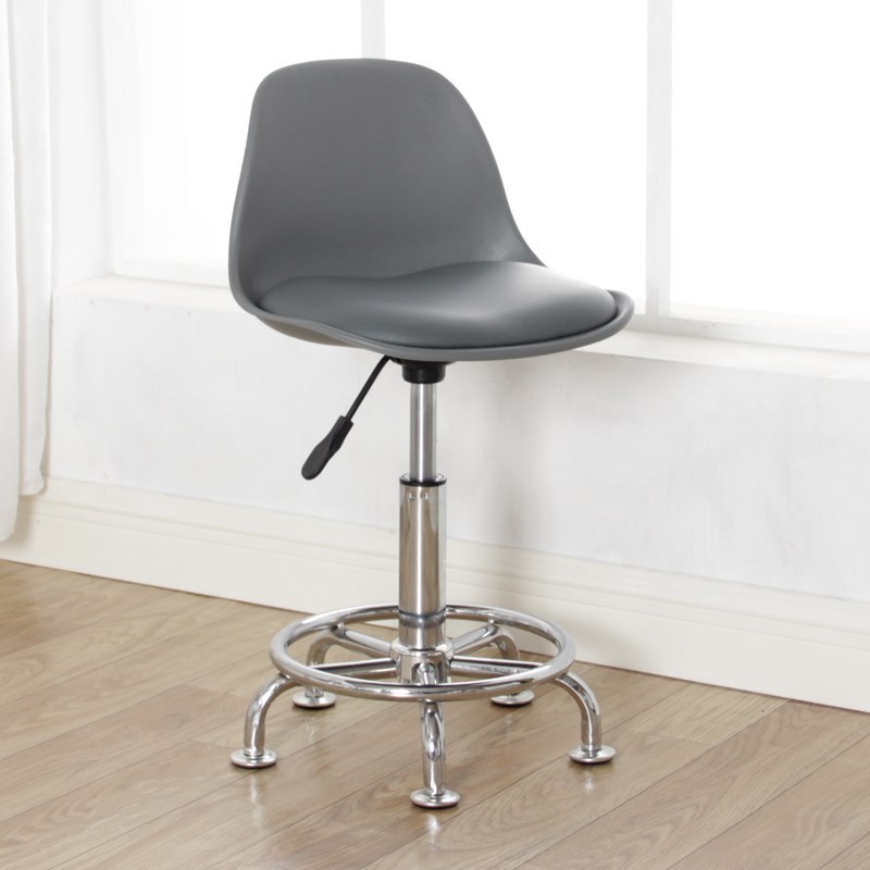 实验室滑轮椅吧台椅家用升降旋转椅靠背固定脚钉收银台椅子脚椅