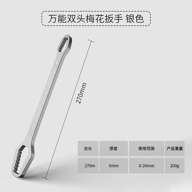 德国精工多功能梅花扳手双头自紧眼镜扳手工具套装活动扳子
