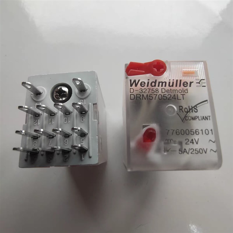 DRM570524LT AC24V 魏德米勒14脚中间L继电器 7760056101
