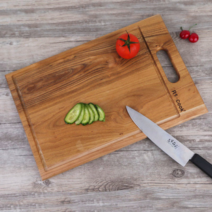 左家右厨实木菜板家用砧板切水果和面板多功能双面案板柚木菜板
