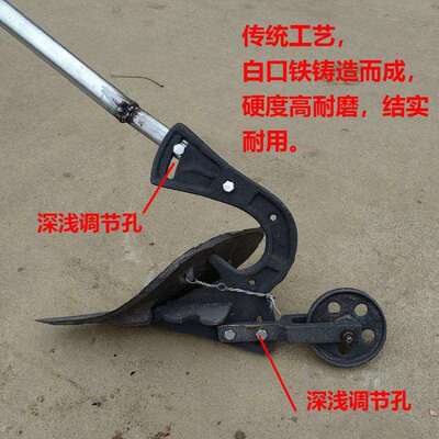 手拉犁人拉犁倒拉犁耕田犁开沟犁犁头犁尖铧尖翻地犁地铧式犁