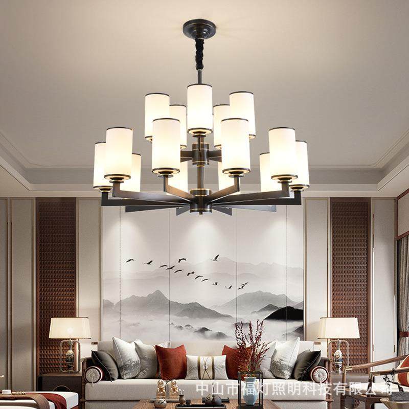 新中式吊灯全铜复式楼大吊灯跃层酒店客厅三层别墅楼中楼梯长吊灯,鲜花速递/花卉仿真/绿植园艺,割草机/草坪机,淘宝优惠券,粉丝福利购,淘宝优惠卷