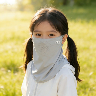 儿童沙漠防晒面罩夏季女孩防