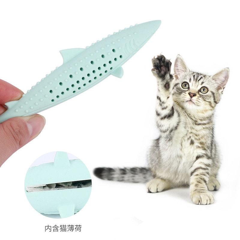 猫磨牙棒薄荷味猫咪磨牙玩具硅胶