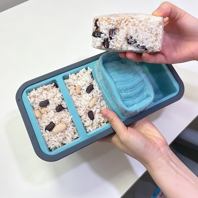 一人食餐具!米饭分装盒冷冻可微波食品级储存盒食物保鲜盒冰格盒