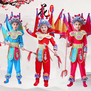 新款小荷风采刀马旦戏曲服装儿童演出服花木兰穆桂英京剧豫剧戏服