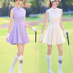 收腰D显瘦运动服装 高尔夫女装 无袖 修身 防走光挥杆短裙 连衣裙韩版