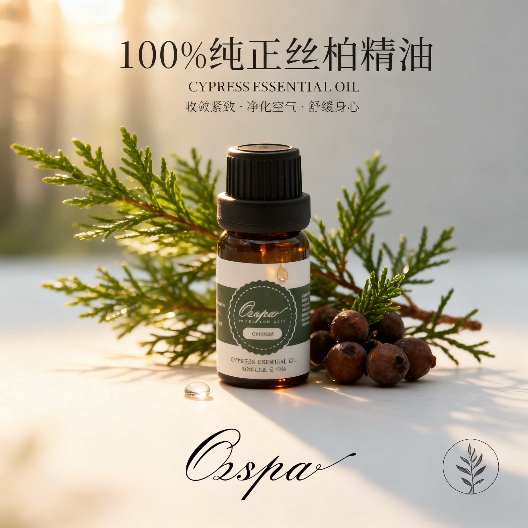 Ozspa法国丝柏植物萃取单方精油