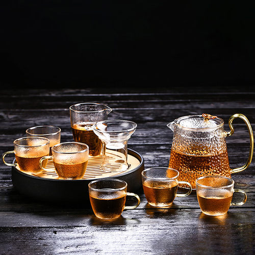 功夫茶具套装侧把茶壶玻璃高档整套泡茶器烧水壶茶盘煮茶家用