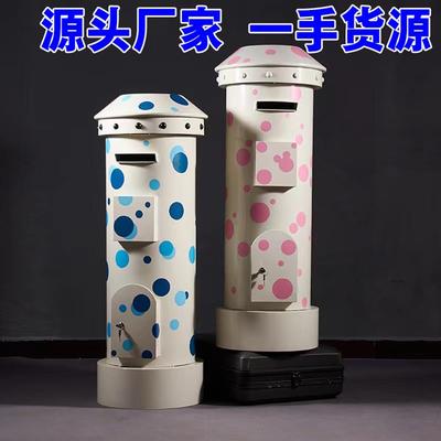 邮政邮筒信箱邮箱复古装饰摆件酒吧咖啡馆英伦特大号模型摄影道具