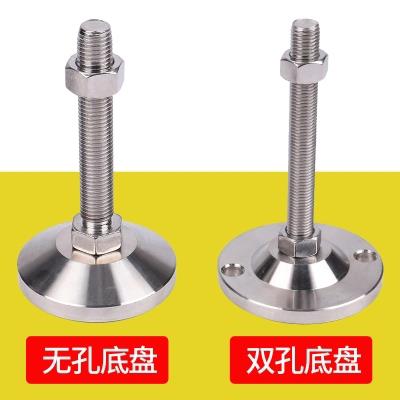 304不锈钢重型固定调节脚杯实心防震支撑关节蹄脚机械床地脚螺丝
