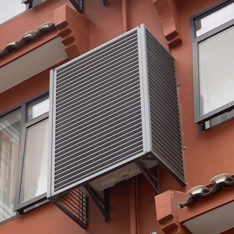 空调外机罩定制厂家直销铝合金空调外机床包百叶窗通风百叶格栅