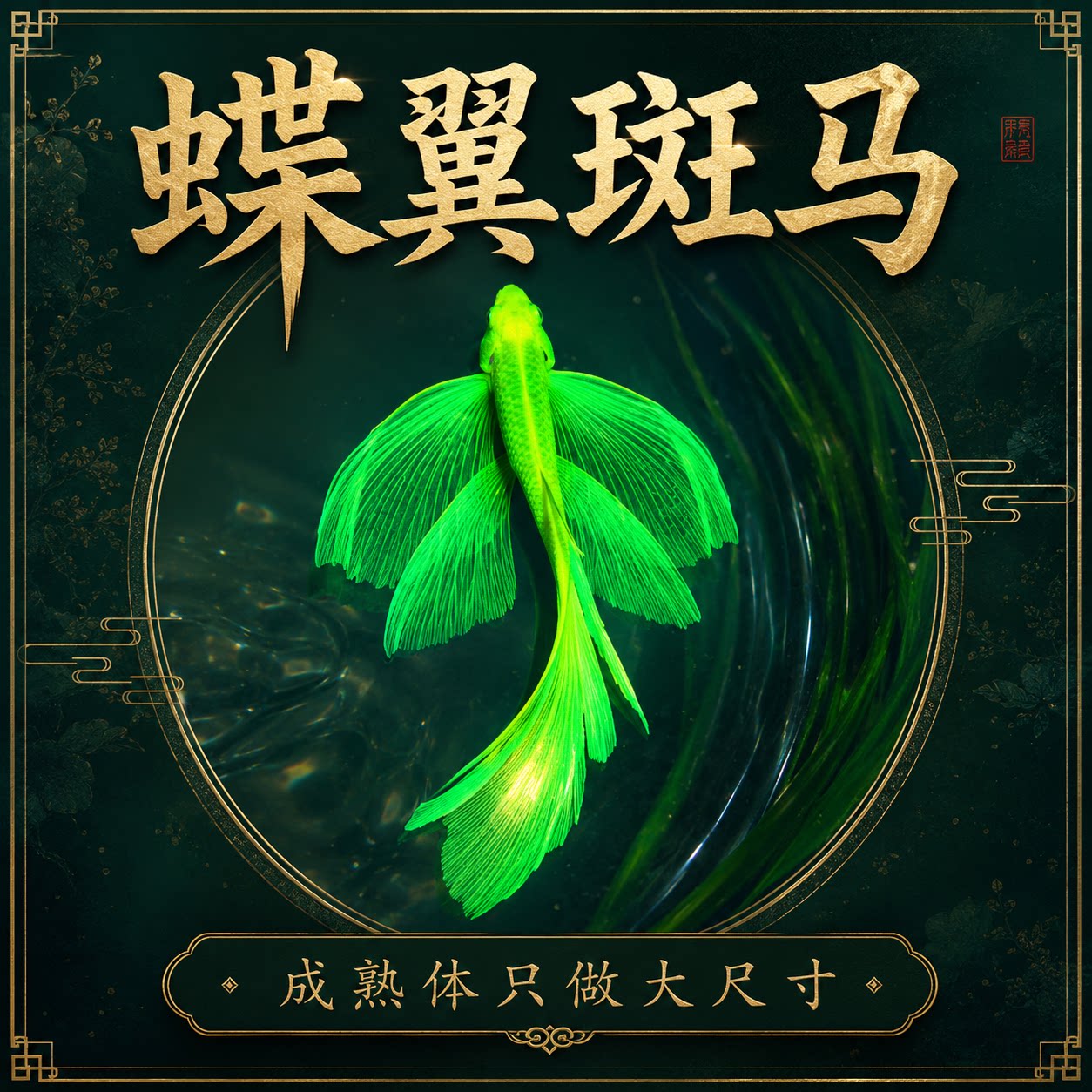 蝶翼斑马鱼长尾荧光糖果小型热带淡水观赏鱼活体鱼苗冷水彩色小鱼
